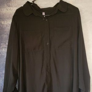 Xhilaration Sheer long black shirt or cover up